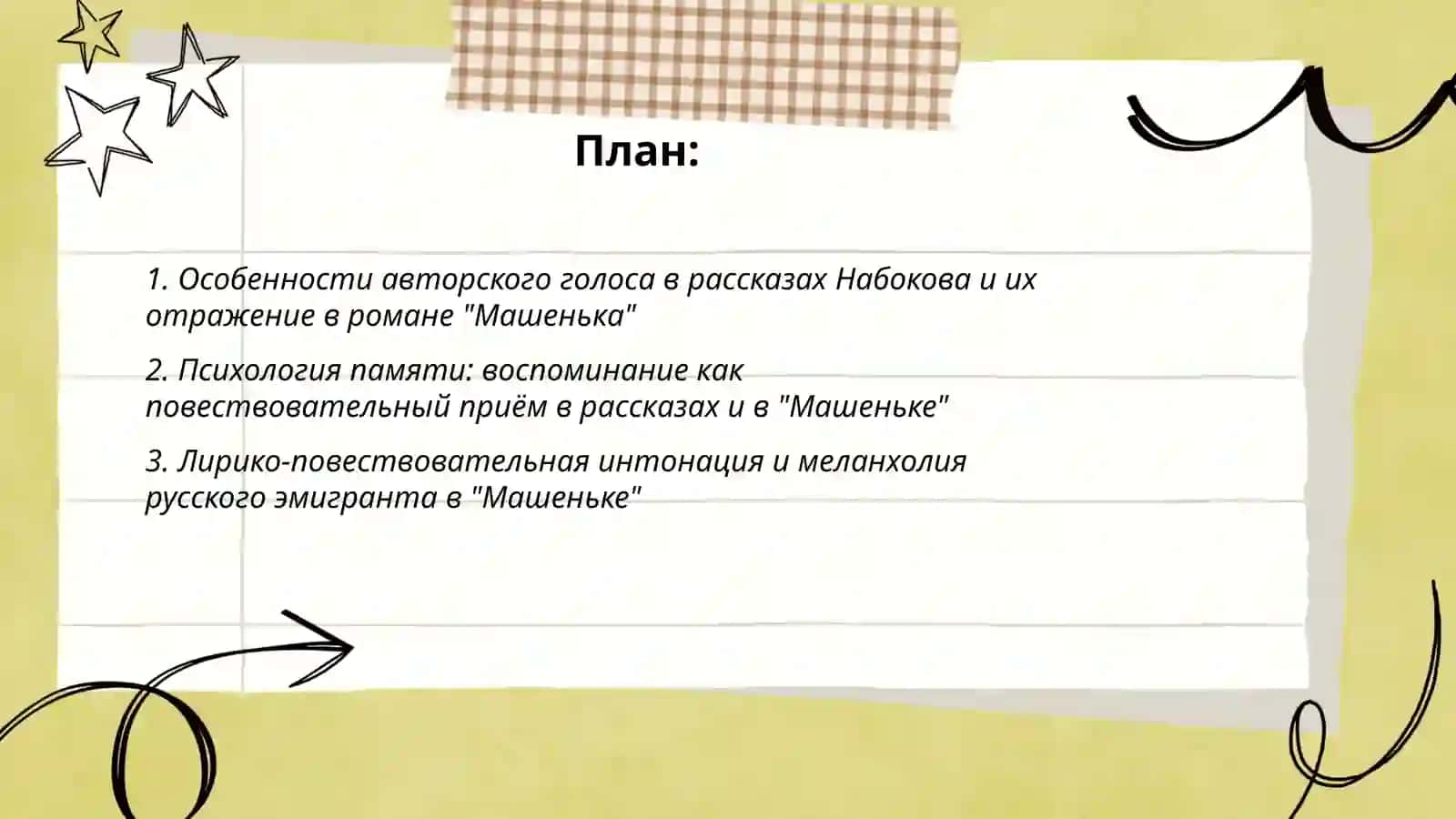 Своеобразие рассказов В.Набокова. Анализ романа "Машенька" 2