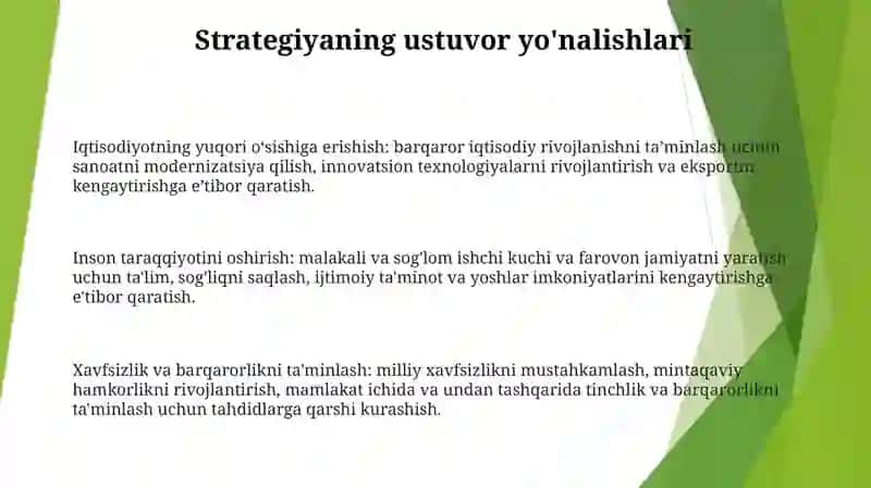 OʻZbekistonni Yanada Rivojlantirish BoʻYicha Harakatlar Strategiyasi 2