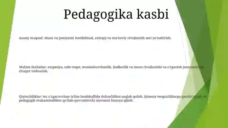 Pedagog Shaxsi Va Unga Qo'Yiladigan Talablari 2