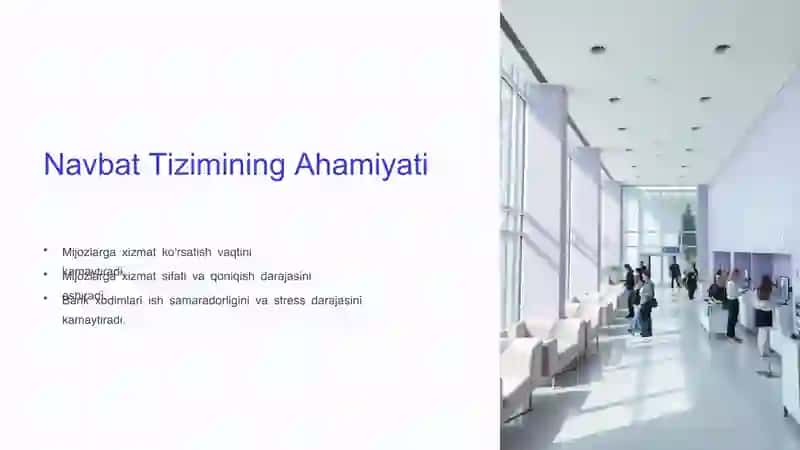 Banklarda Navbat Tizimi: Samarali Xizmat Ko'rsatish Yo'lida 2