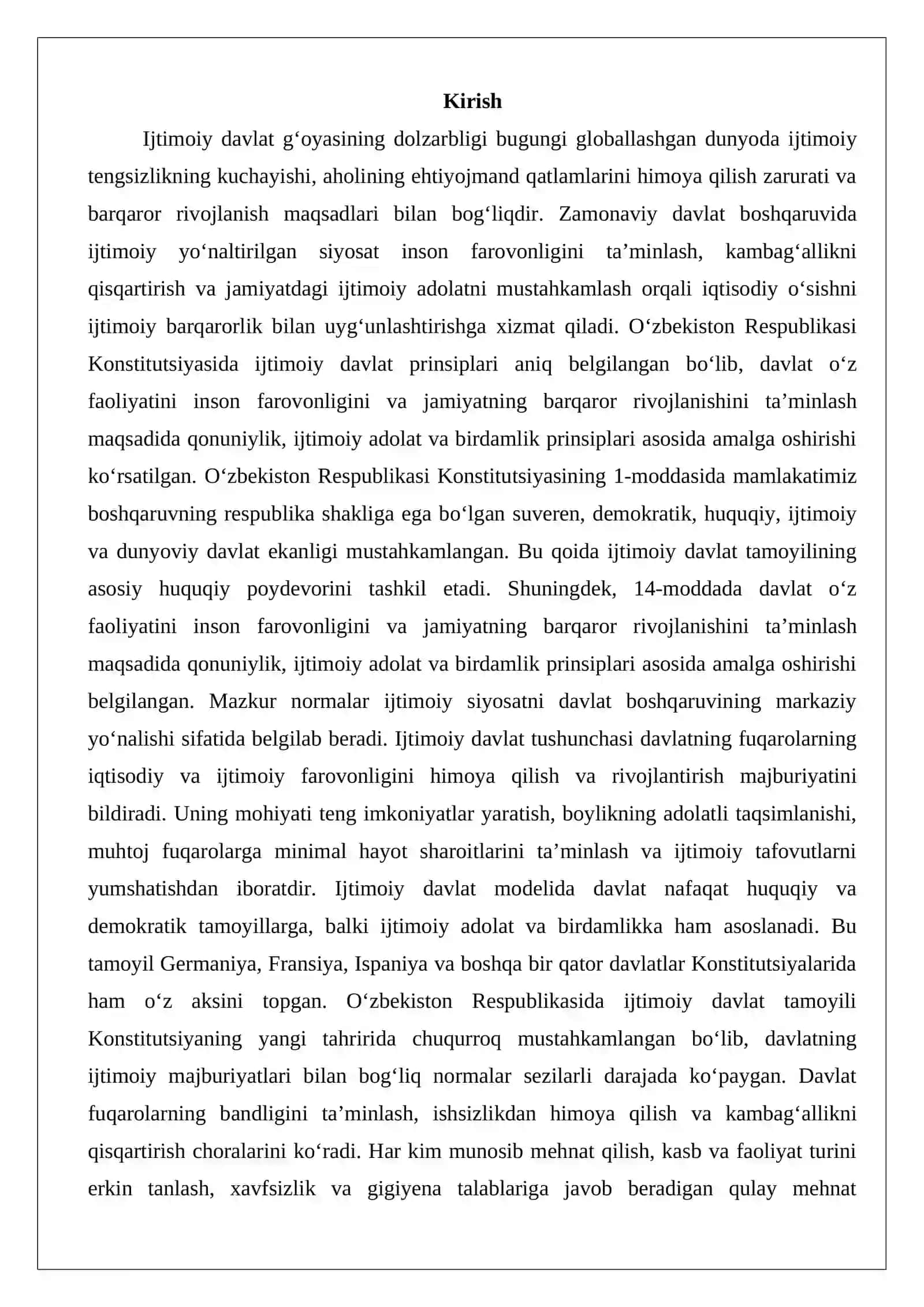 Ijtimoiy davlat tushunchasi va mohiyati 2