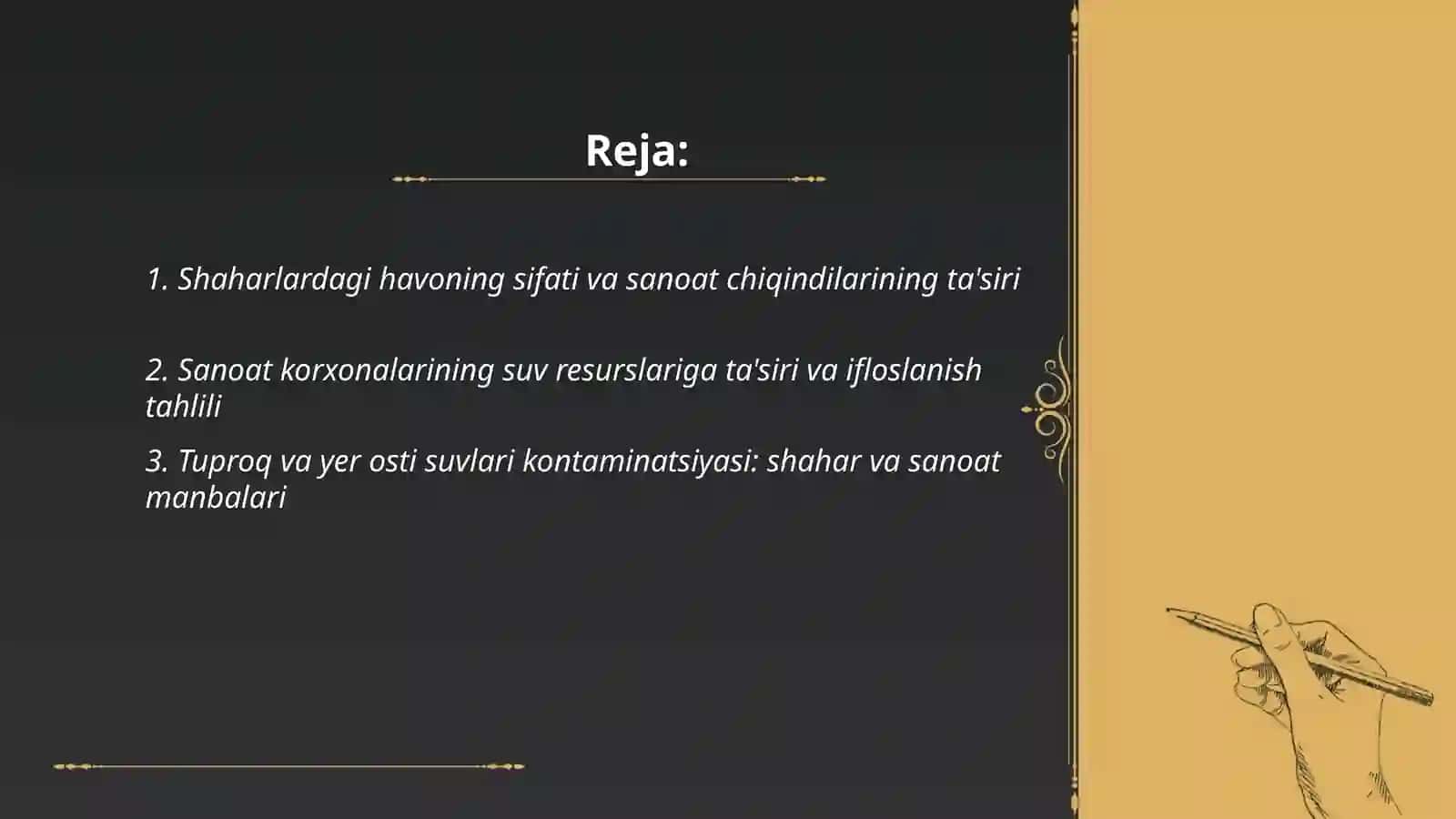 Shahar va sanoatining ekologik va atrof muhitga tasirini tahlili 2