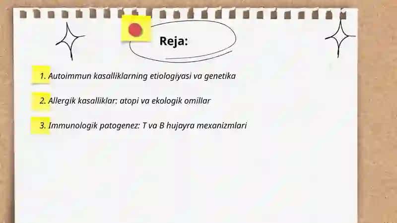 Autoimmun va allergik kasalliklar kelib chiqishi, kechishi,diagnostikasi 2