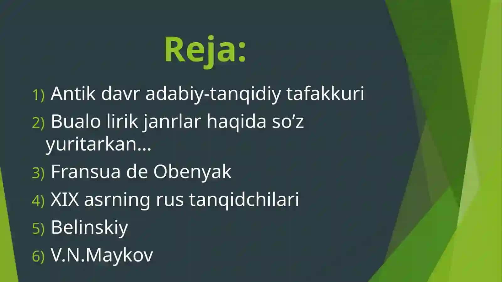 G’arb mumtoz adabiyotida adabiy-tanqidiy fikrlar taraqqiyoti 2