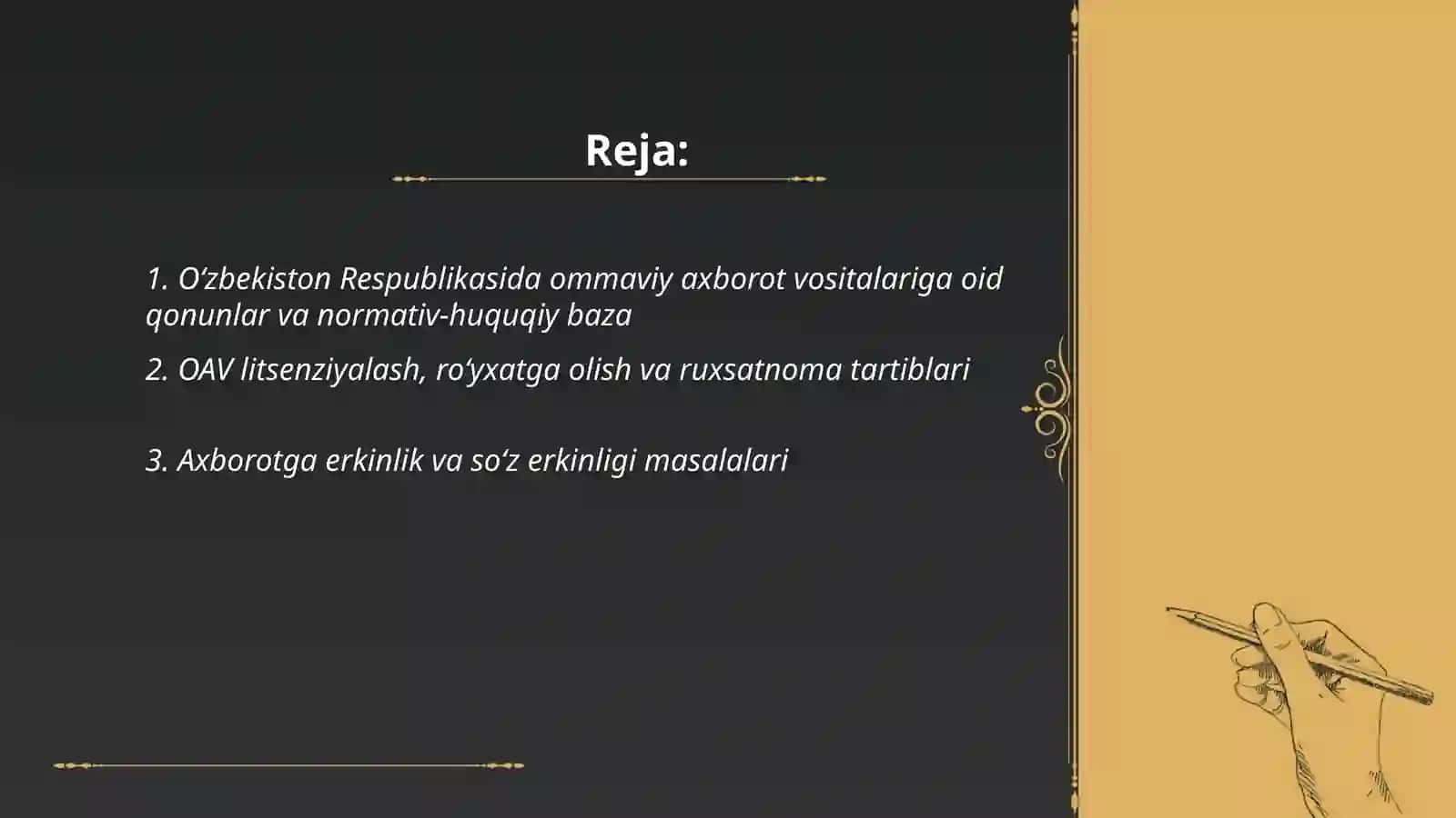 Oʻzbekiston Respublikasida ommaviy axborot vositalarining faolyati 2