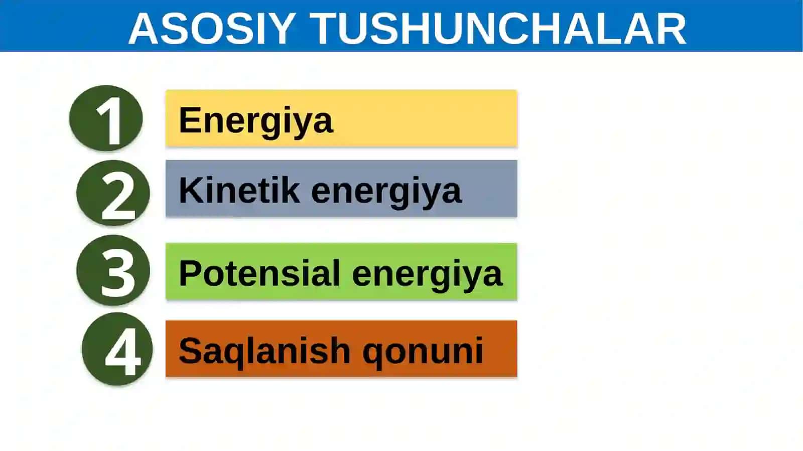 JISM KINETIK ENERGIYASINING UNING TEZLIGI VA MASSASIGA BOG‘LIQLIGINI ANIQLASH 2