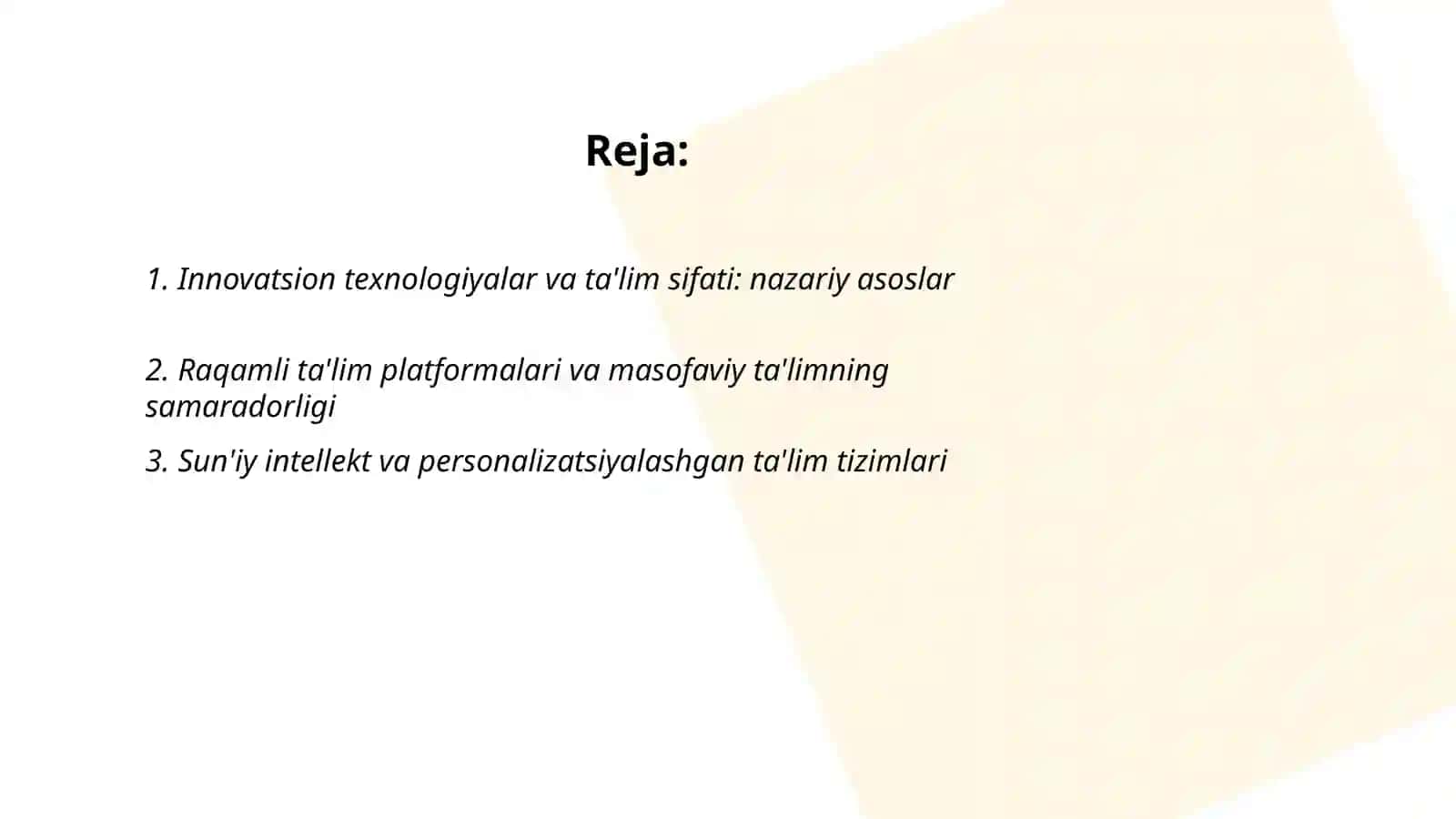 Innovatsion texnologiyalar ta’lim sifatini oshirish manbai sifatida 2