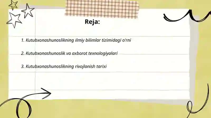 Kutubxonashunoslikning ilmiy bilimlar tizimidagi o'rni 2