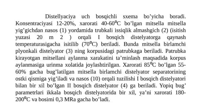 Mitsellanidistilyatsiyalash jarayonini avtomatlashtirish 2