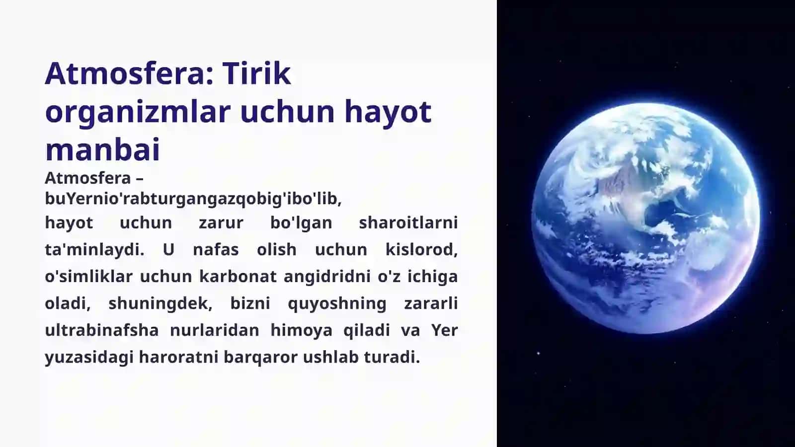 Atmosfera qavatli tarifi va gigiyena 2