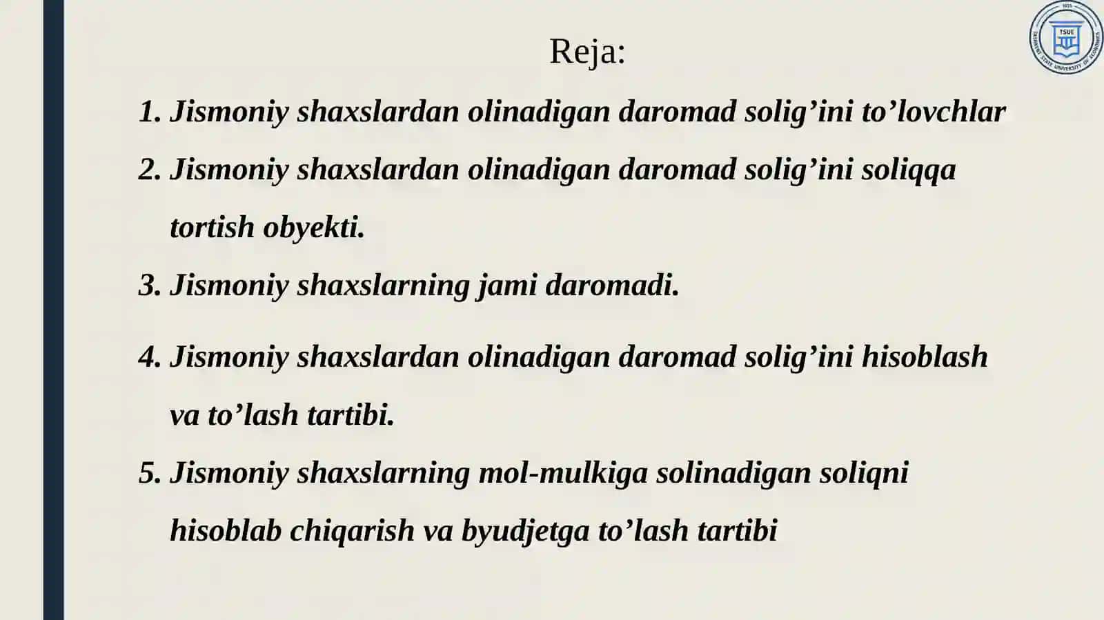 Jismoniyshaxslarning daromadi va mol-mulkini soliqqa tortish 2