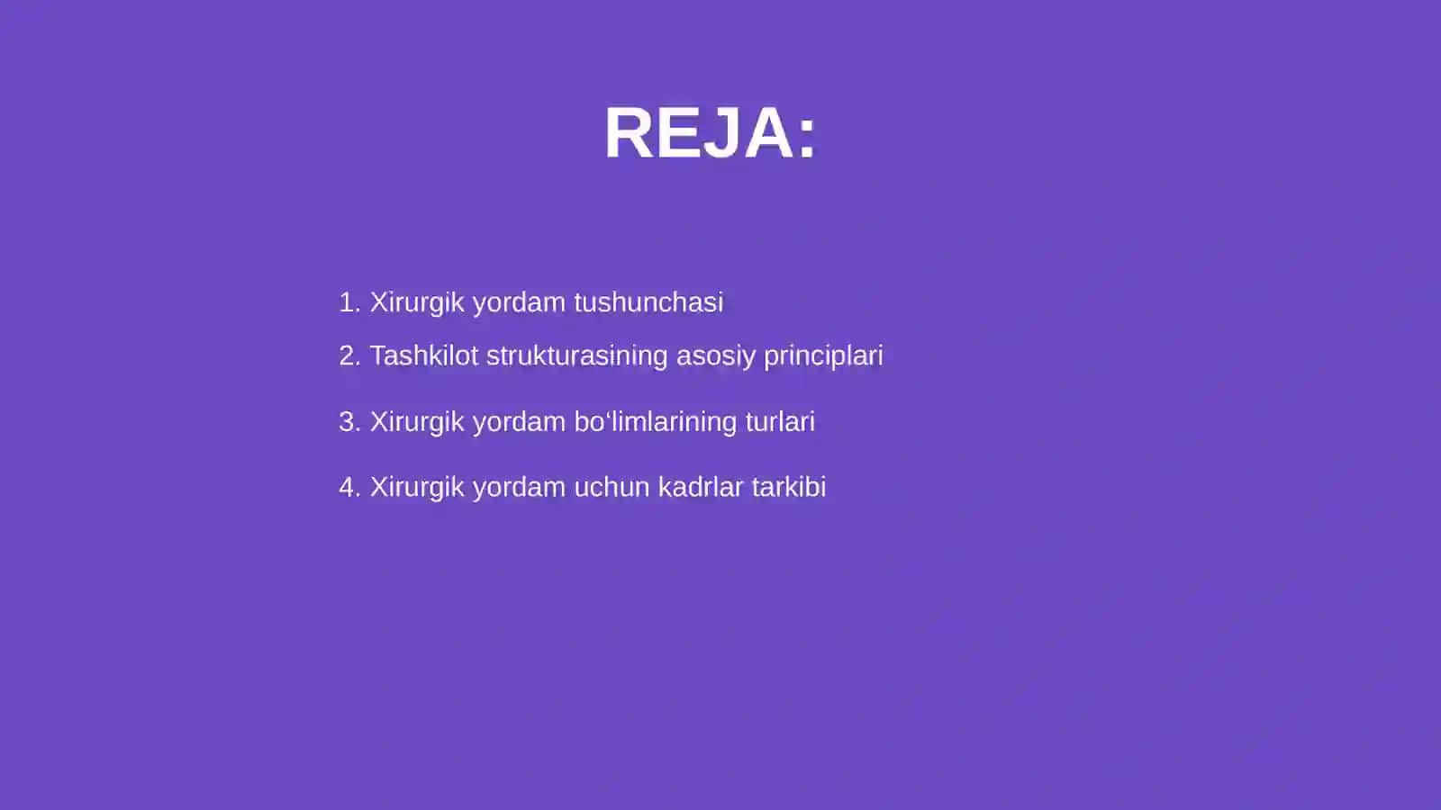 Xirurgik yordam tuzilmasi 2