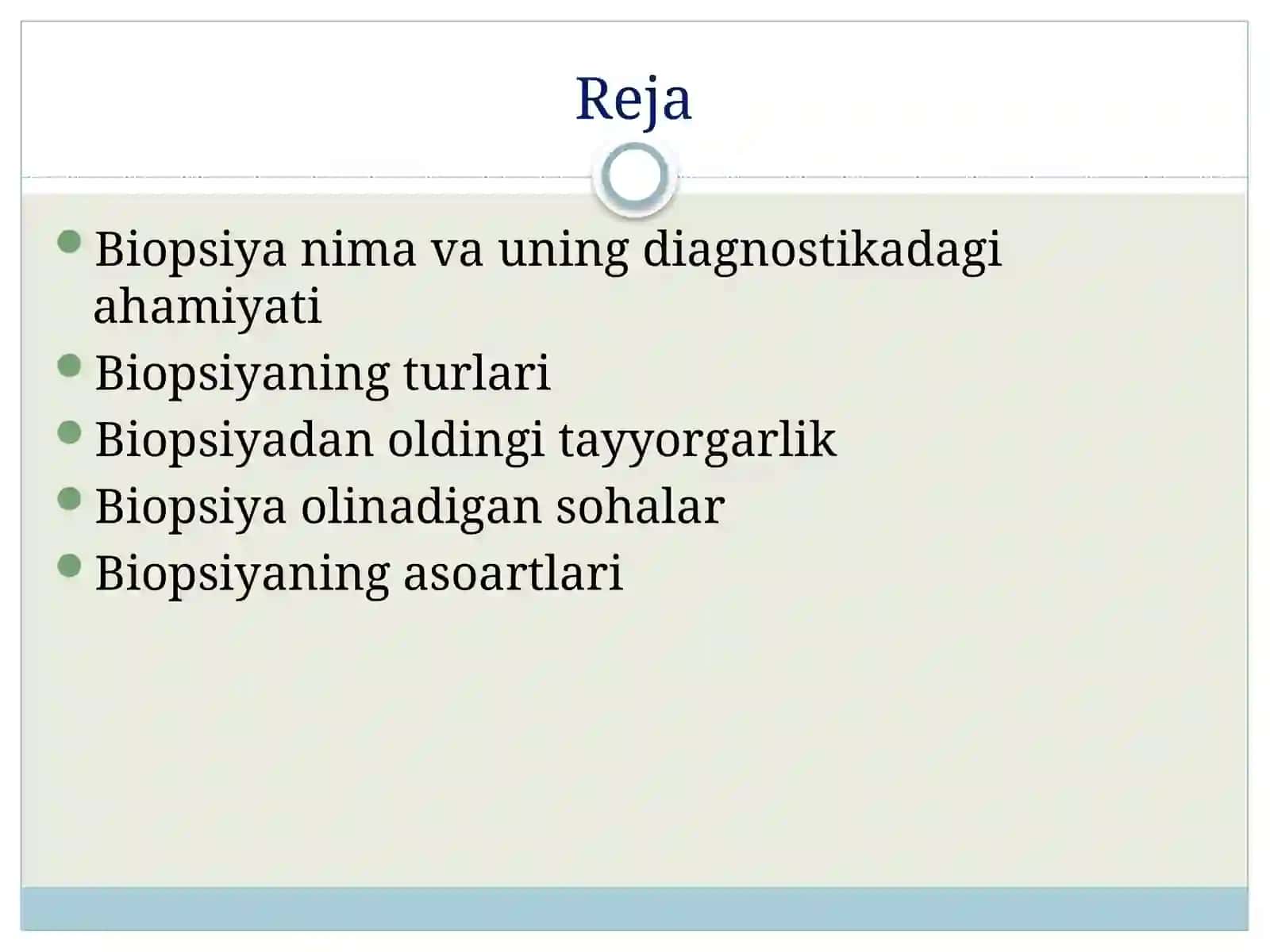 Biopsiya o’zi nima? 2