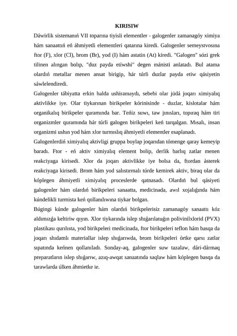 GALOGENLER HÀM OLARDIŃ BIRIKPELERINIŃ QOLLANILIWI 2