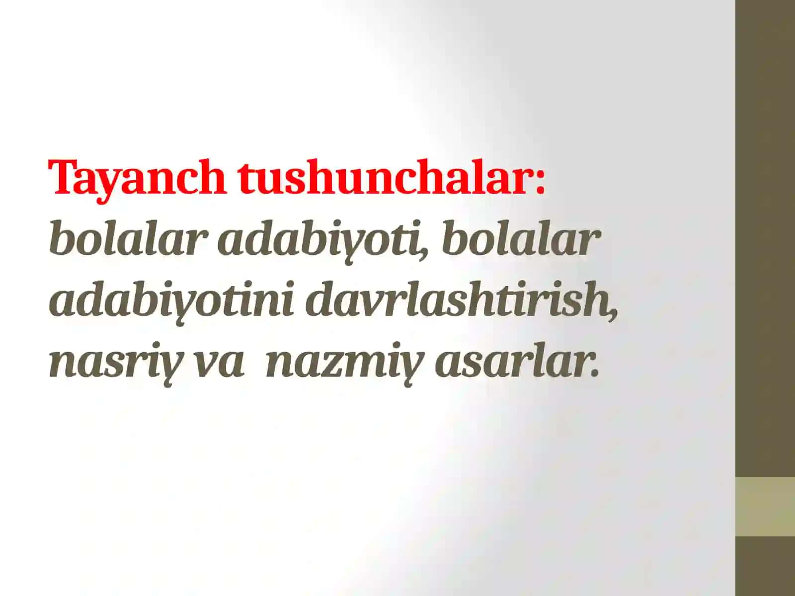 O’zbek bolalar adabiyotining vujudga kelishi 2