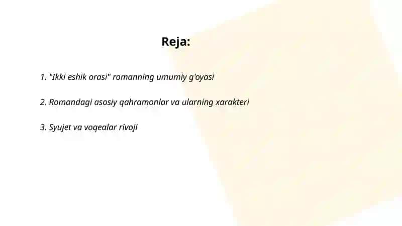 Ikki eshik orasi 2