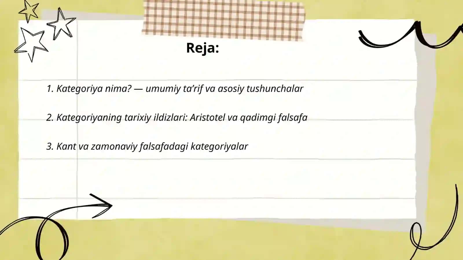 Kategoriya nima? 2