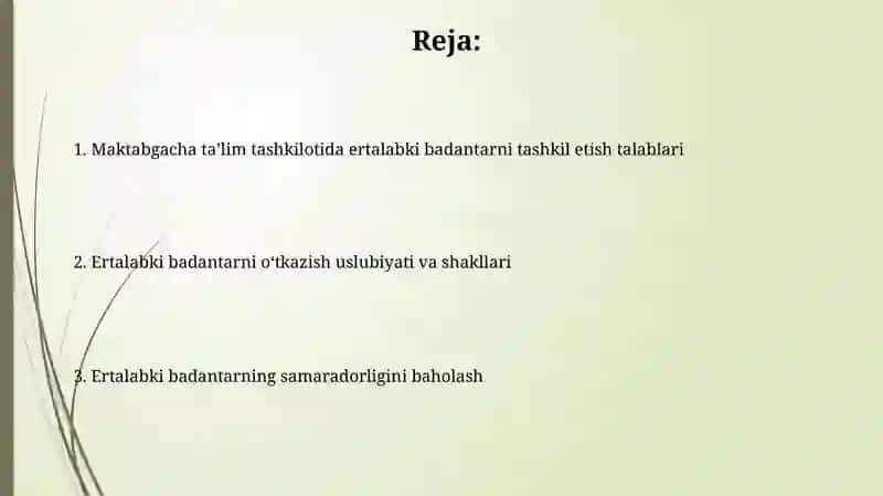 Ertalabki badan tarbiyasi 2