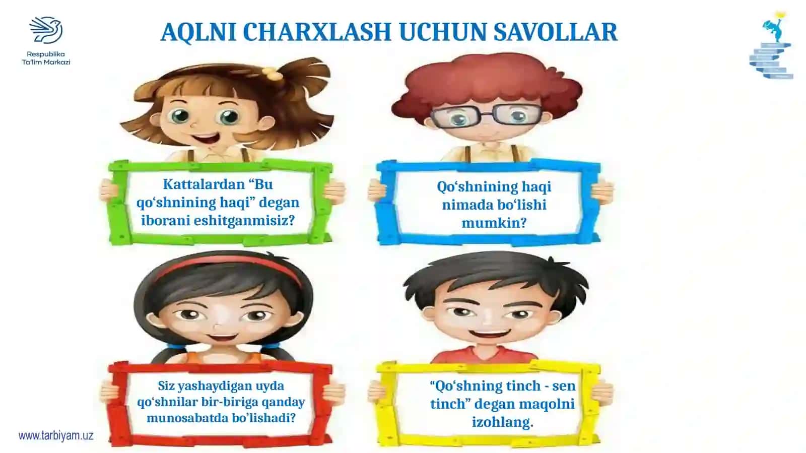 3-sinf Tarbiya fanidan Mahalla va qo'ni-qo'shnichilik dars taqdimoti 2