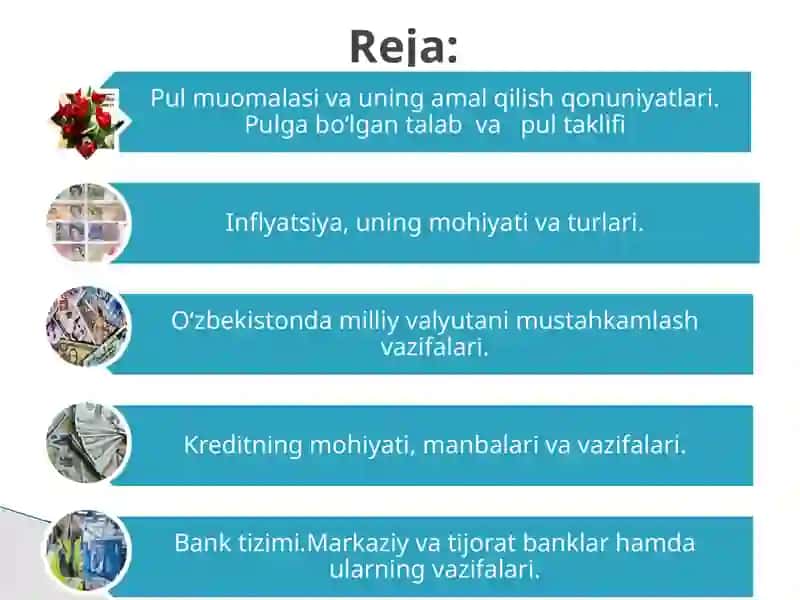 PUL-KREDIT TIZIMI. BANKLAR VA ULARNING BOZOR IQTISODIYOTIDAGI ROLI 2