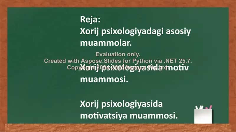 Xorij psixologyasida motiv va motivatsiya muammosi 2