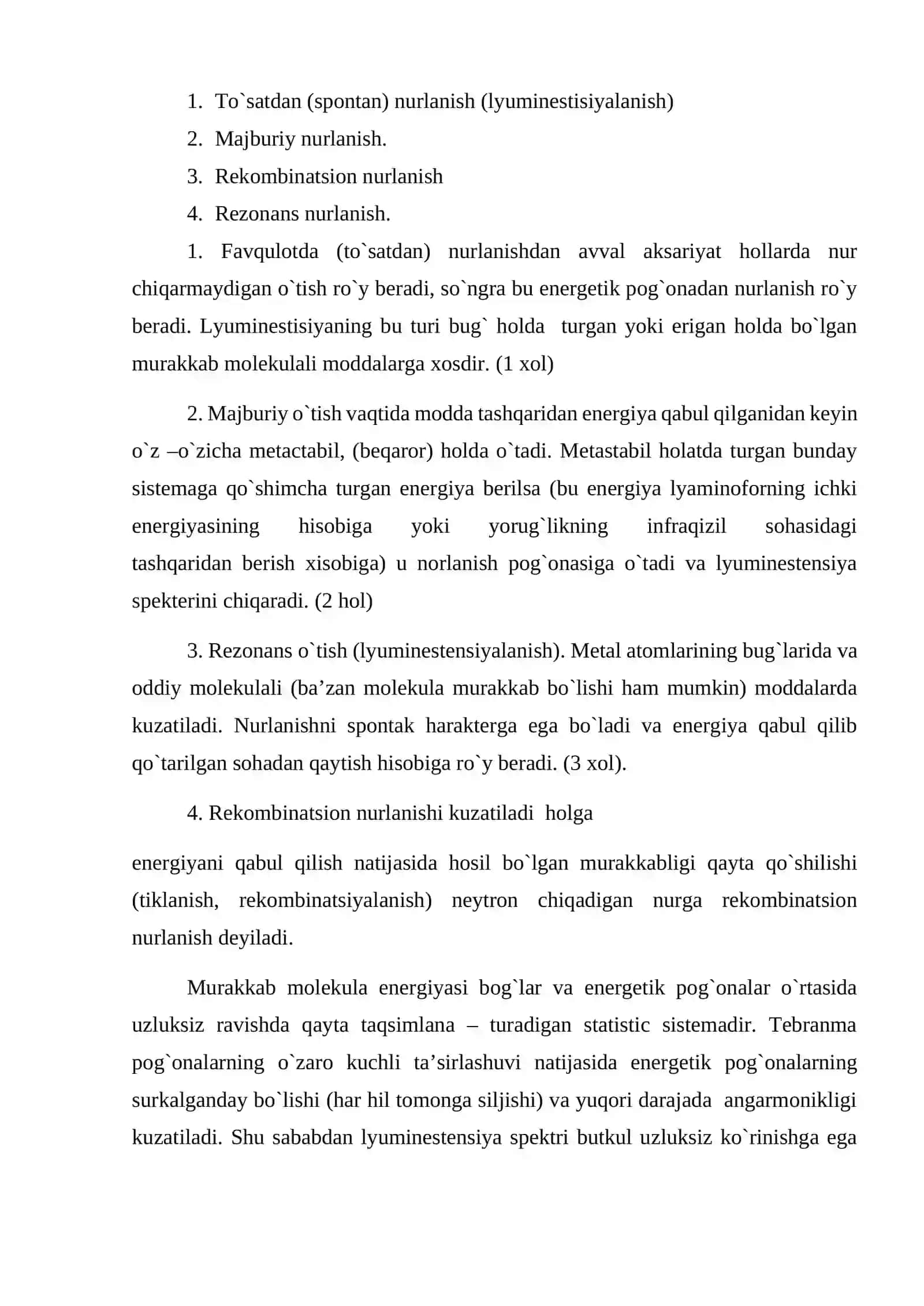 Molekulalarning optik spektroskopiyasi 2