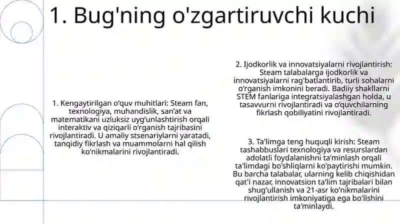 Steam- Maktabgacha TaʼLimdagi Eng Istiqbolli Texnologiya 2