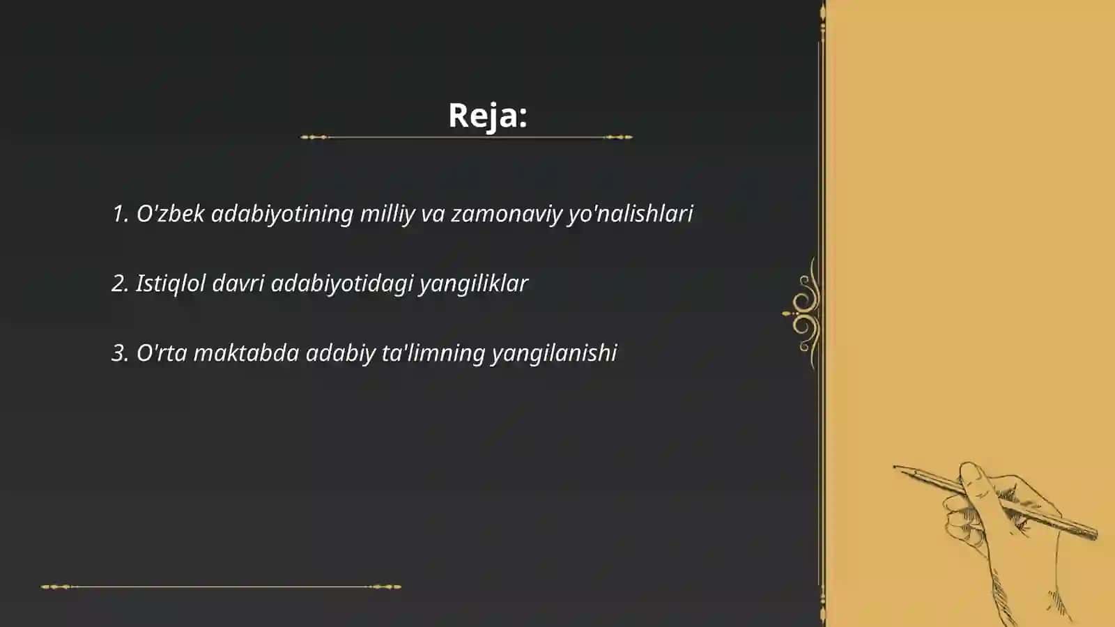 Istiqlol davrida o'rta maktab va akademik litseylarda adabiy ta'limning yangilanishi 2