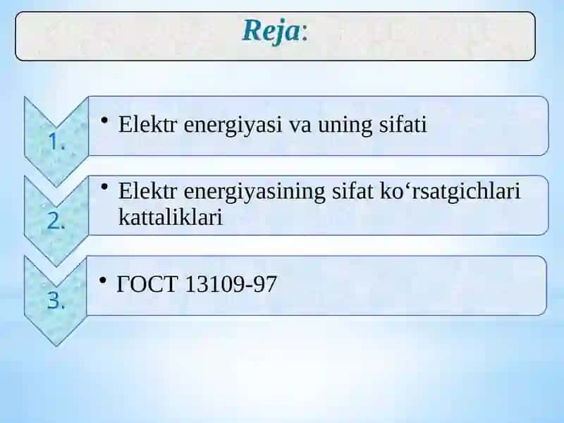 Elektr energiya sifatini ko‘rsatuvchi asosiy kattaliklar 2