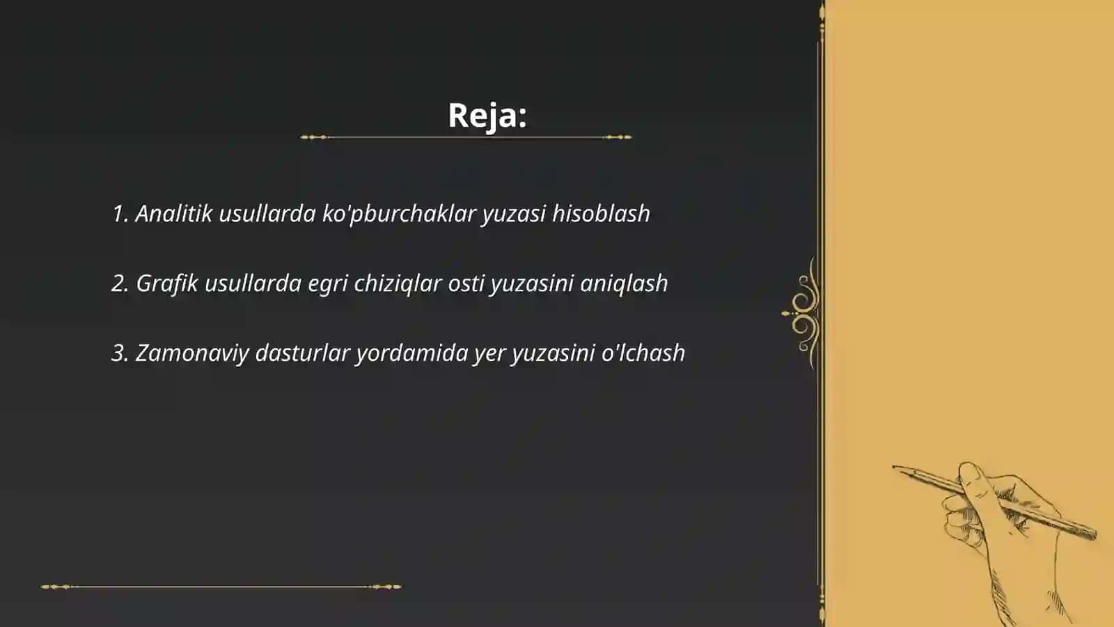 Yuza hisoblash texnologiyalari 2
