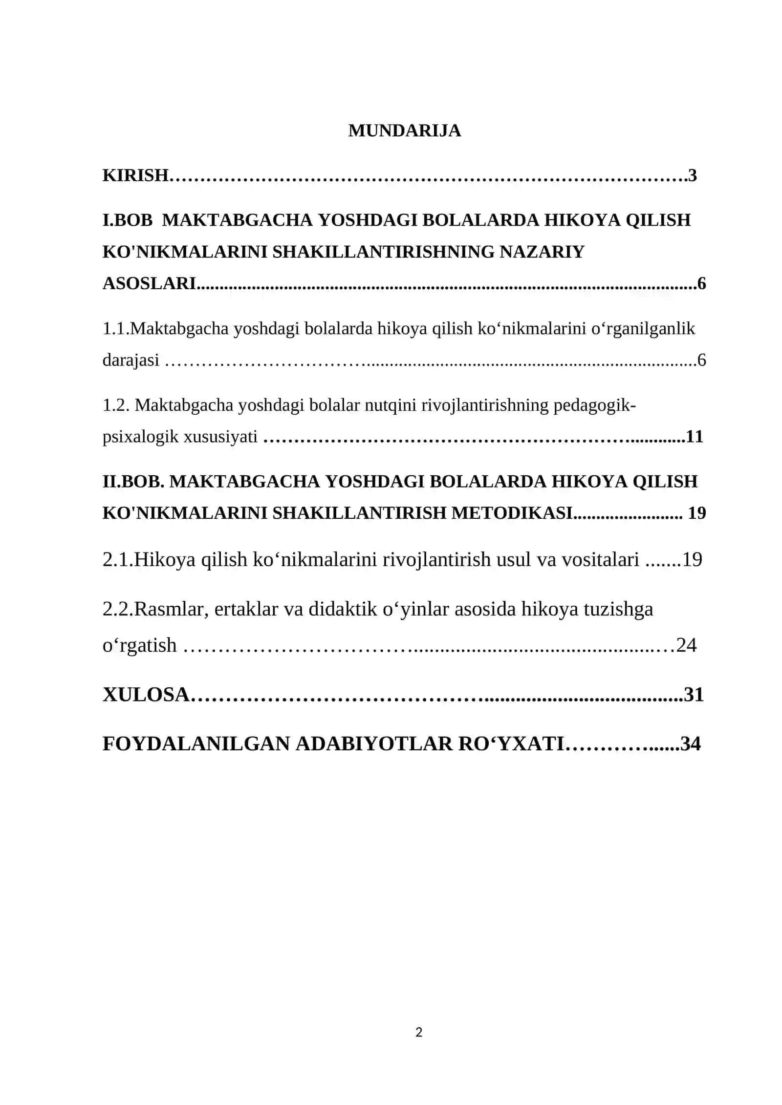 MAKTABGACHA YOSHDAGI BOLALARDA HIKOYA QILISH KO'NIKMALARINI SHAKILLANTIRISH 2