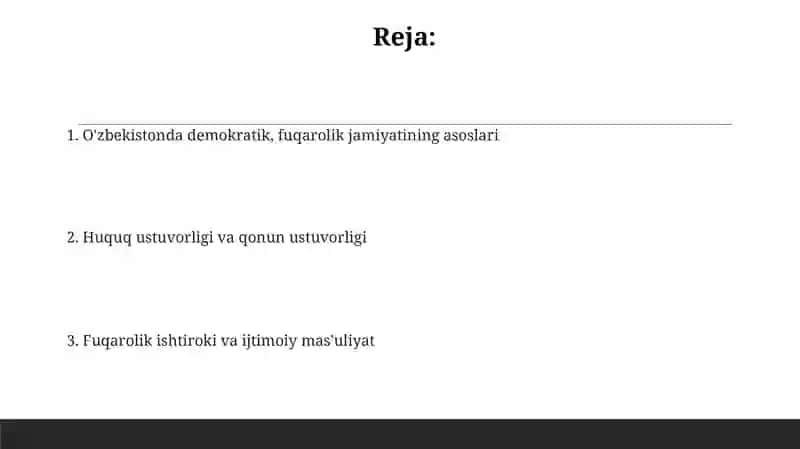 O'zbekistonda demokratik fuqarolik jamiyatining asoslari 2