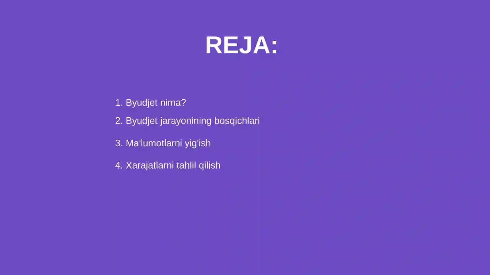 Byudjet jarayoni 2