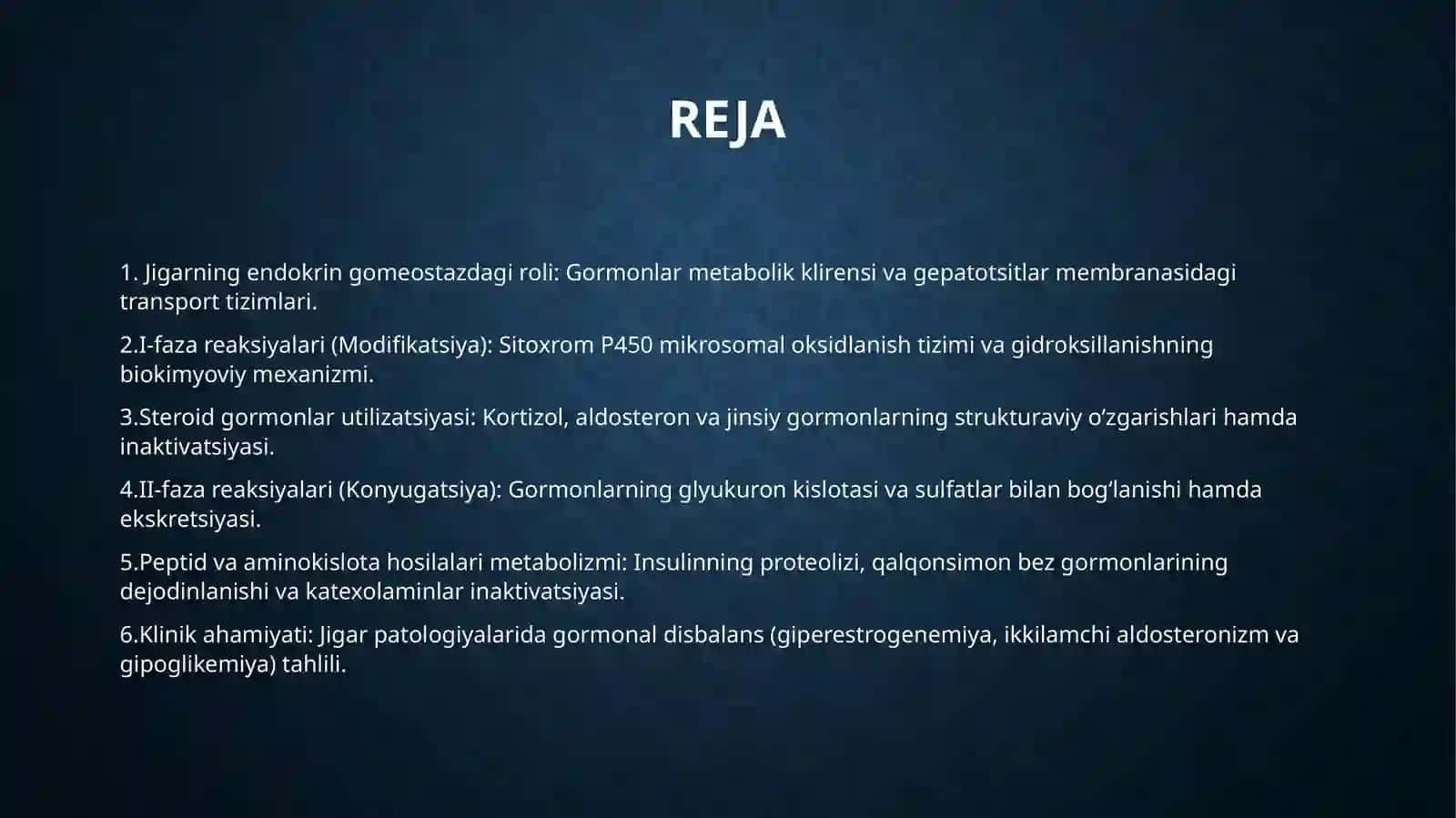 Jigardagormonlarningzararsizlantirilishi, klinik ahamiyati 2