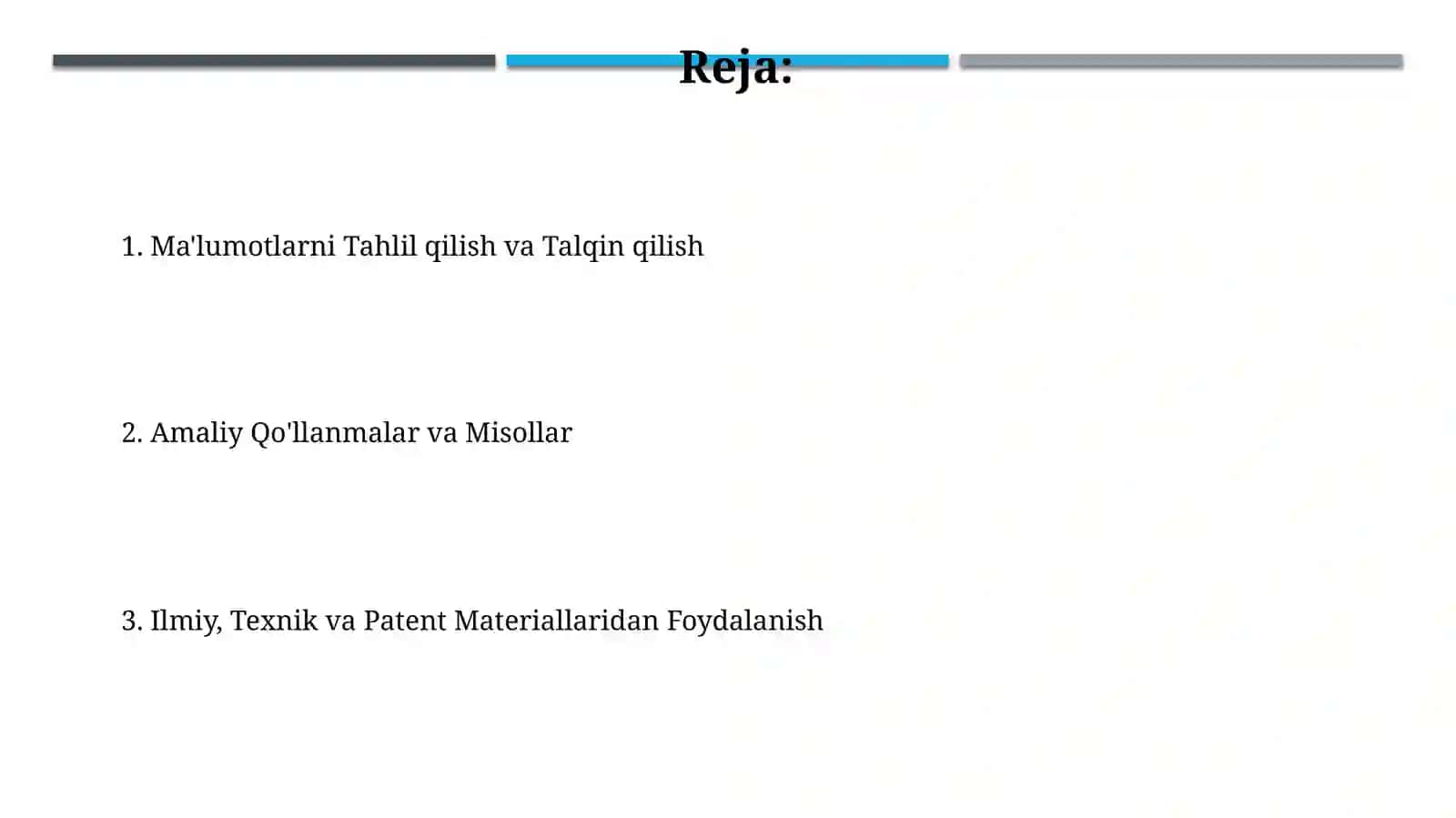 Ilmiy, Texnik va Patent Materiallaridan Foydalanish 2