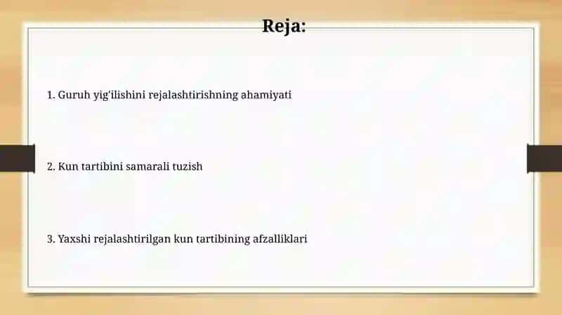 Kunning tartibini rejalashtirishning afzalliklari 2