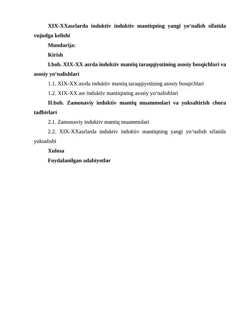 XIX-XXasrlarda induktiv induktiv mantiqning yangi yoʻnalish sifatida vujudga kelishi 2