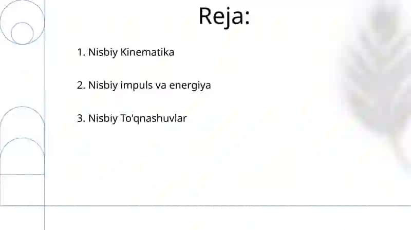 Relyativistik dinamika elementlari 2