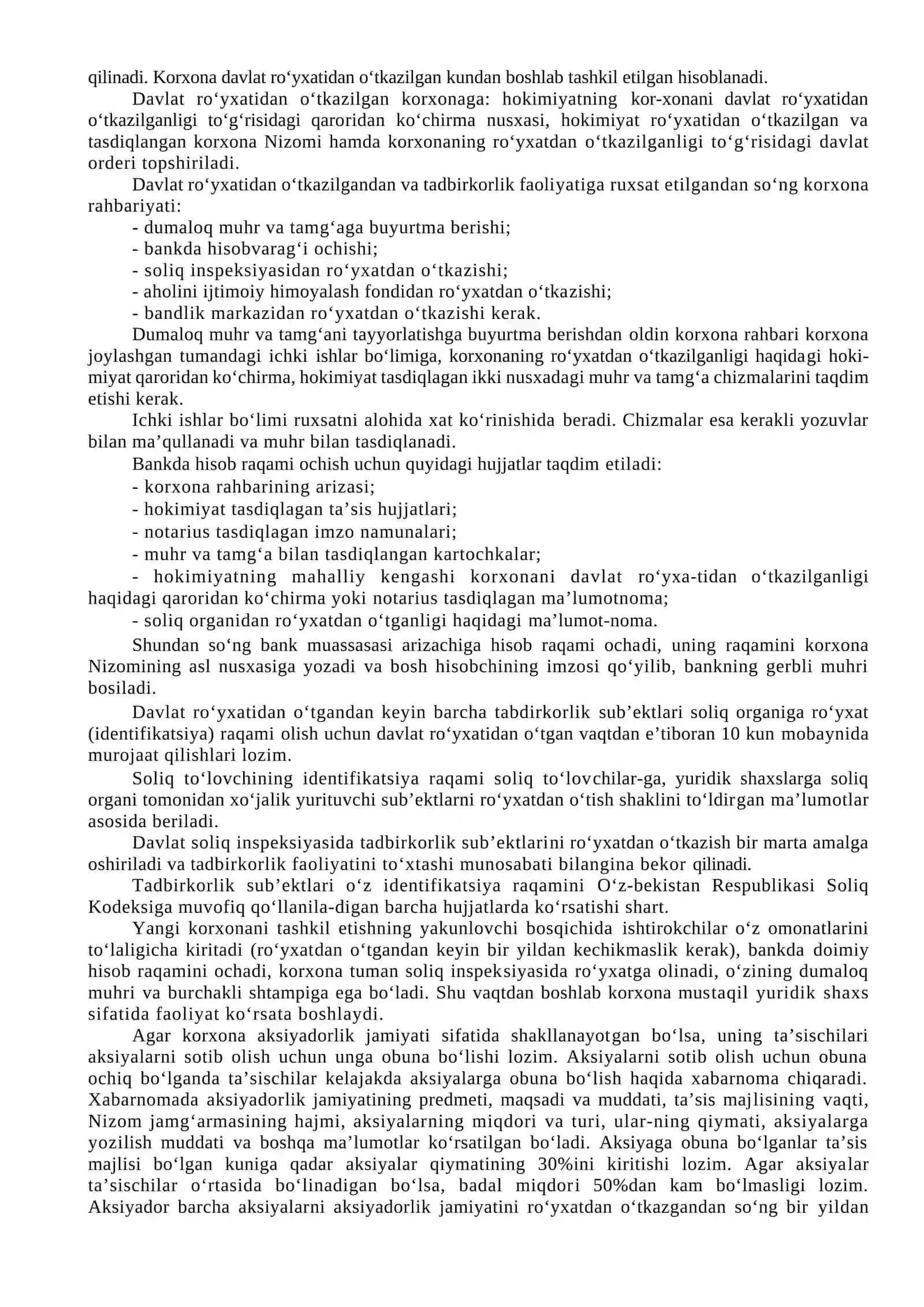 Kichik biznes va tadbirkorlik faoliyatini tashkil etish, rejalashtirish va tahlil etish 2