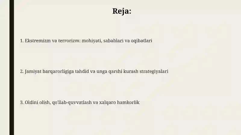 Ekstremizm va terrorizm jamiyat barqarorligiga tahdid 2