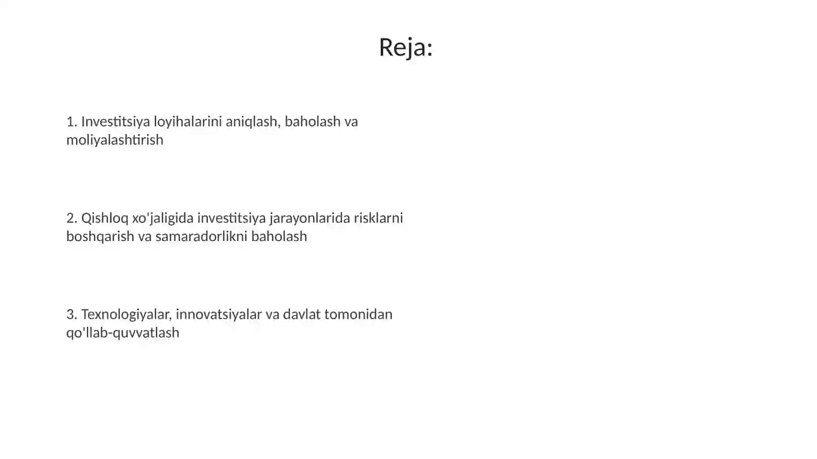 Investitsiya siyosati va strategiyasi 2