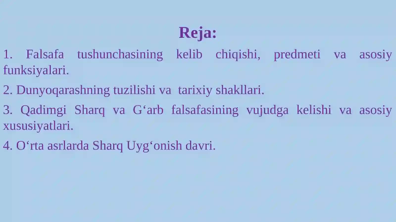 FALSAFA FANINING PREDMETI, MAQSAD VA VAZIFALARI 2