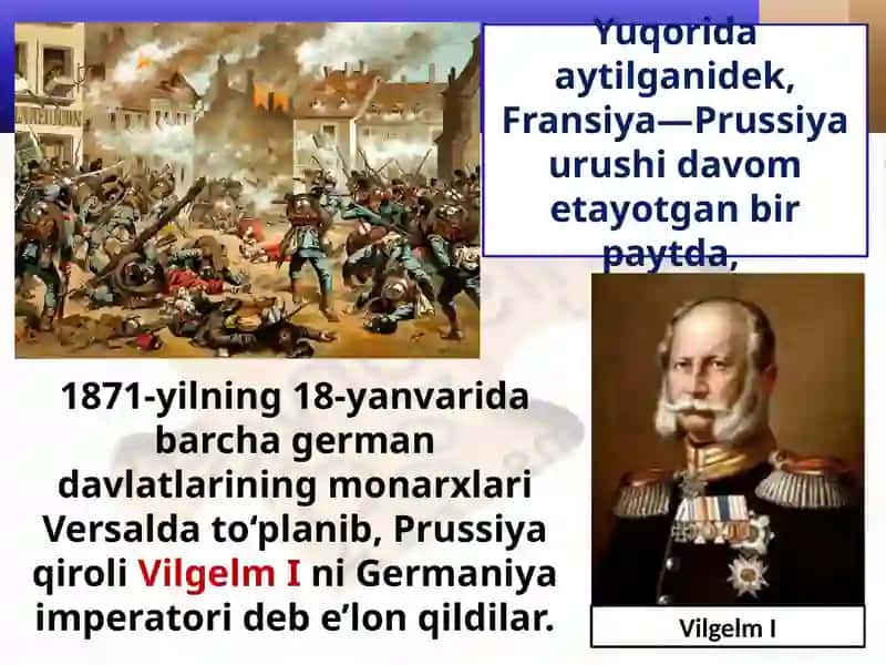 XIX asr oxiri — XX asr boshlarida Germaniya. Imperiyaning tashkil topishi 2
