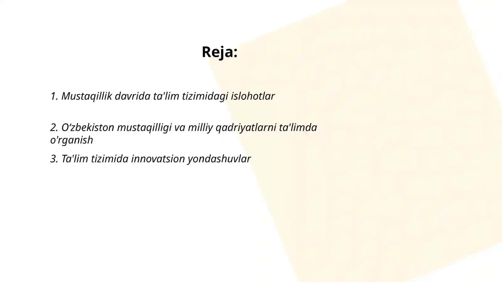Oʻzbekiston mustaqilligi va ta'lim -tarbiyaga yangicha yondashuv 2