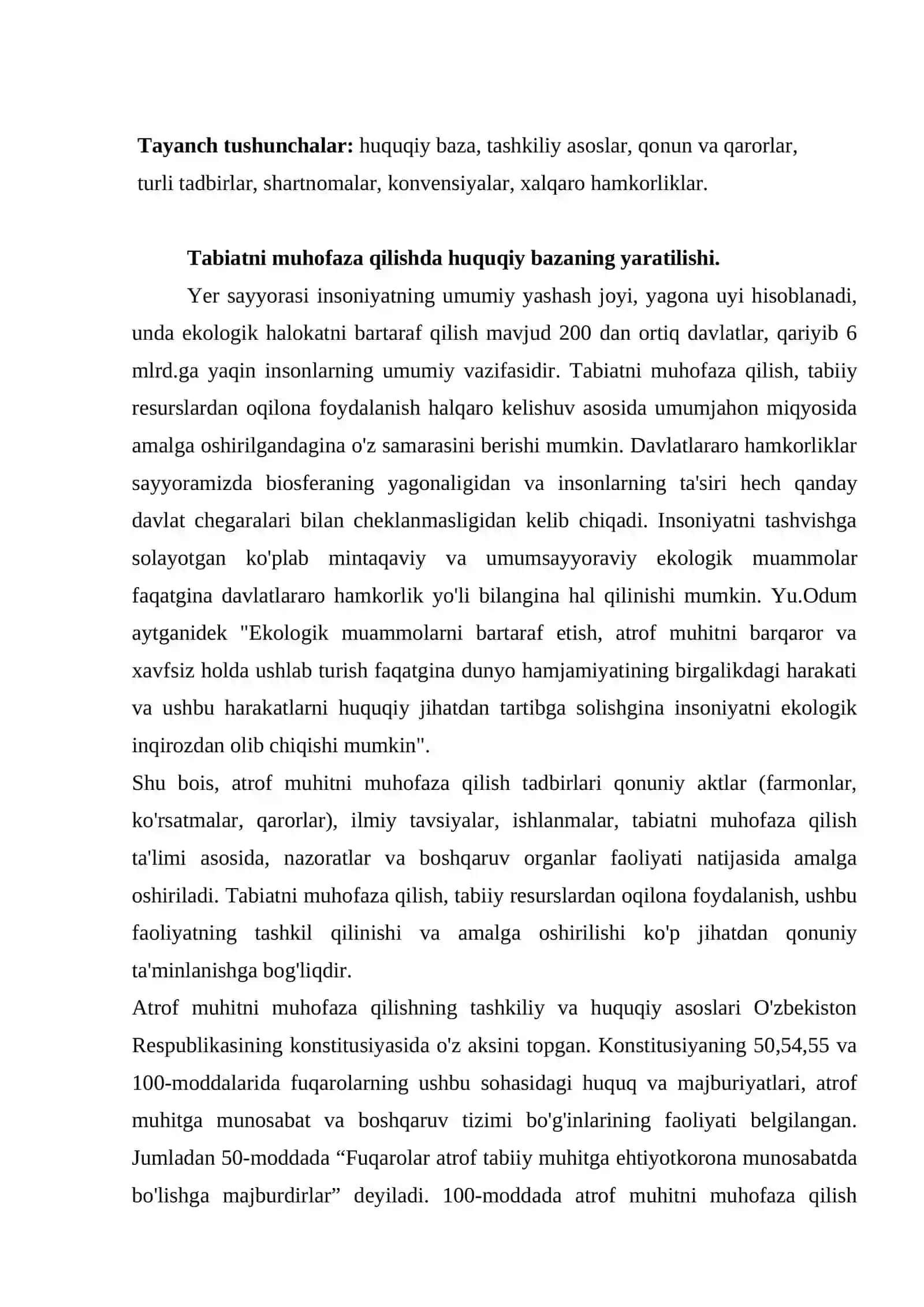 Tabiatni muhofaza qilishning tashkiliy va huquqiy asoslari 2