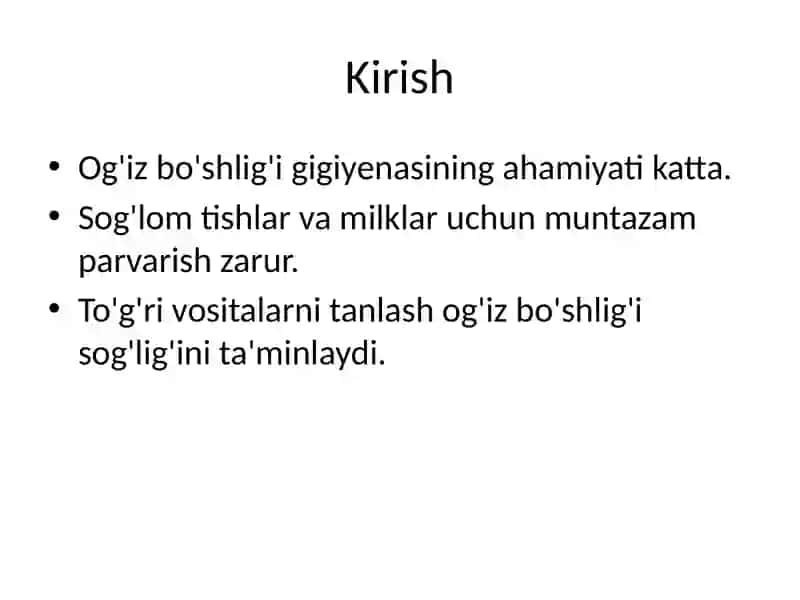 Og'iz Bo'shlig'i Gigiyenasi Maxsus Vositalari 2