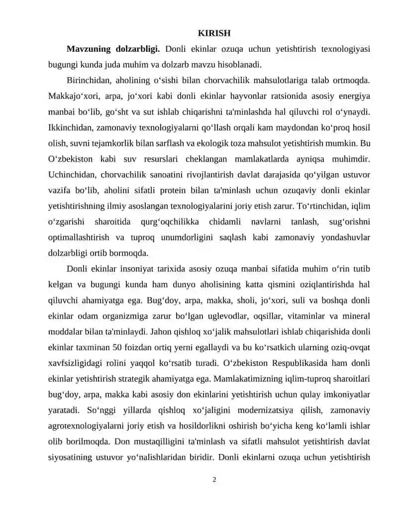 Donli ekinlar ozuqa uchun yetishtirish texnologiyasi 2