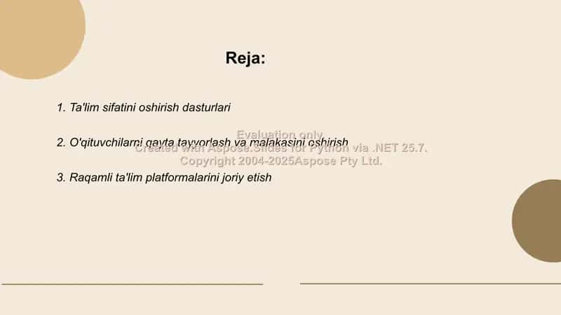Ta'lim sifatini oshirish dasturlari 2