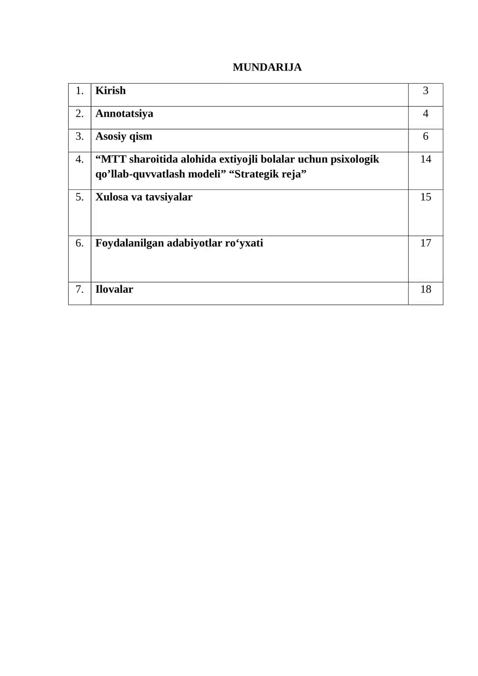 MTT sharoitida alohida extiyojli bolalar uchun psixologik qo’llab-quvvatlash modeli 2