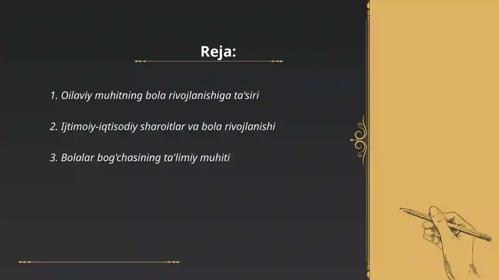 Oilaviy muhitning bola rivojlanishiga ta'siri 2